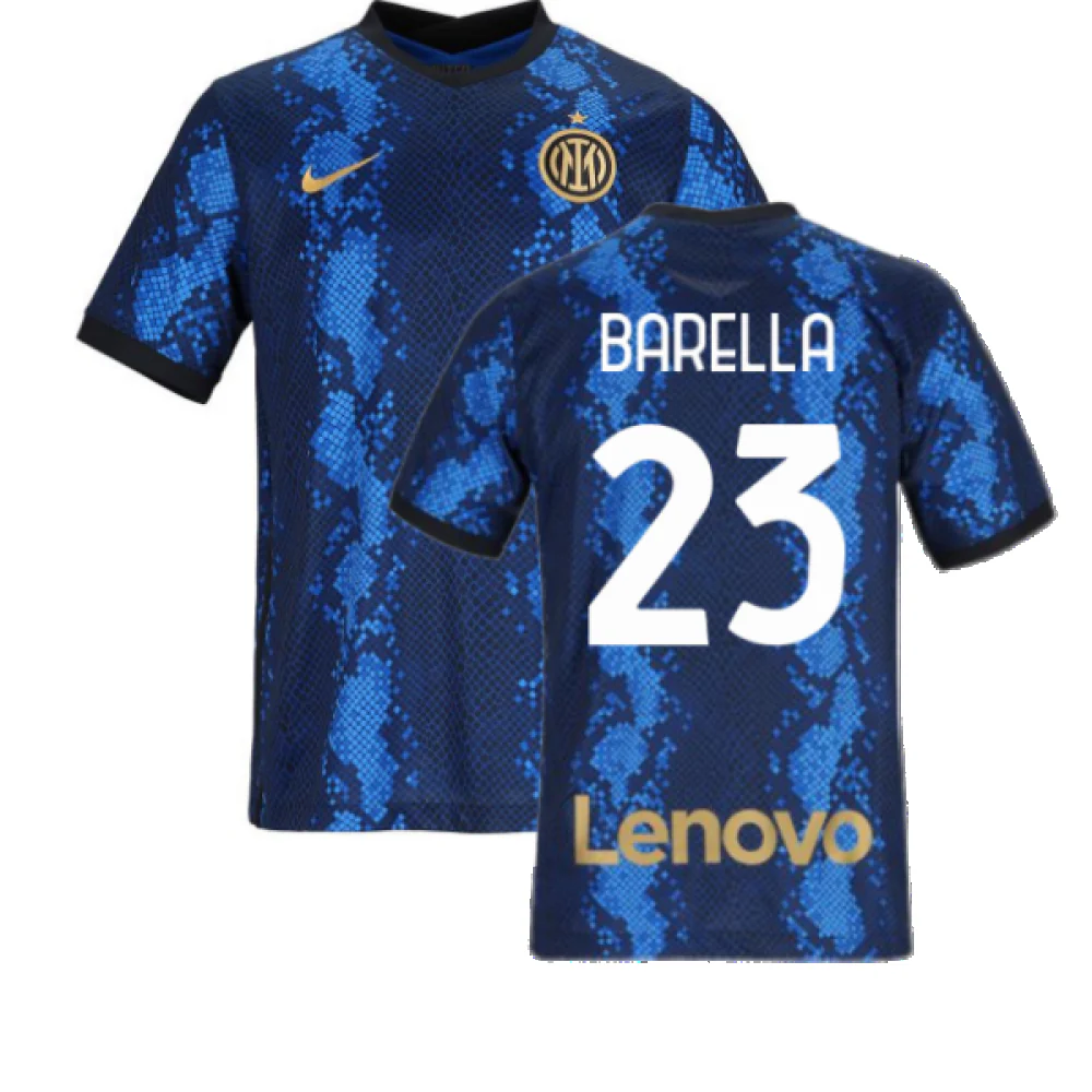2021-2022 Inter Milan Home Shirt (Kids) (BARELLA 23) - Image 2
