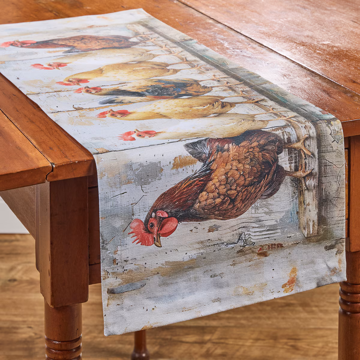 Alternative view of Four Chickens in a Row Table Runner by Park Designs®