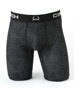 Black Floral Men's Boxer Brief by Cinch®
